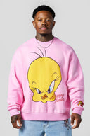 5255 - Looney Tunes Face Crewnecks Tweety P - Unmatched Kicks-YOUNG LA
