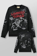 5256 - Looney Tunes Graffiti Crewnecks Black Sketch - Unmatched Kicks-YOUNG LA