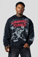 5256 - Looney Tunes Graffiti Crewnecks Black Sketch