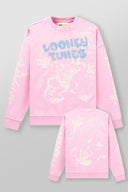 5256 - Looney Tunes Graffiti Crewnecks Pink Sketch