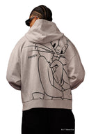 5257 - Looney Tunes Plaid Zip-Ups Heather Grey - Unmatched Kicks-YOUNG LA