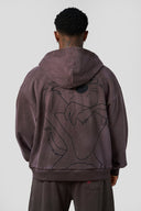 5257 - Looney Tunes Plaid Zip-Ups Brown Wash