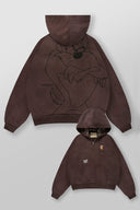5257 - Looney Tunes Plaid Zip-Ups Brown Wash