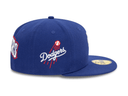 59FIFTY Fitted Cap - Upside Down AOP - Los Angeles Dodgers Cooperstown - Blue - Unmatched Kicks - new era caps