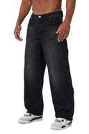 6013 - Baggy Ass Jeans Black Wash - Unmatched Kicks - YOUNG LA