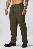 6027 - Beach Club Linen Pants Olive - Unmatched Kicks-YOUNG LA