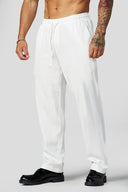 6027 - Beach Club Linen Pants White - Unmatched Kicks-YOUNG LA