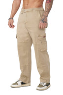 6032 - Old Money Twill Cargo Pants Khaki - Unmatched Kicks - YOUNG LA