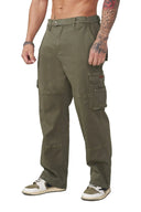 6032 - Old Money Twill Cargo Pants Olive - Unmatched Kicks - YOUNG LA