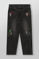 6035 - Looney Tunes Denim Jeans Black Wash - Unmatched Kicks-YOUNG LA