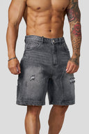 6071 - Carpenter Jorts Black Wash - Unmatched Kicks-YOUNG LA