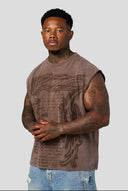 3098 - SINCE '14 CUTOFFS BROWN WASH