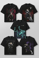 4177 - KAIJU NO. 8 GRAPHIC TEES BLACK/RED