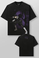 4177 - KAIJU NO. 8 GRAPHIC TEES BLACK/PURPLE