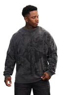 8002 - Batman Comic Longsleeves Grey Wash - Unmatched Kicks-YOUNG LA