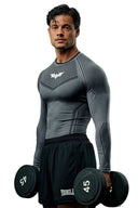 8004 - Batman Compression Longsleeves Dark Grey - Unmatched Kicks - YOUNG LA