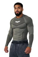 8004 - Batman Compression Longsleeves Grey Green - Unmatched Kicks - YOUNG LA