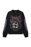 8012 - Outcast Long sleeves Black Wash - Unmatched Kicks - YOUNG LA