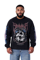 8012 - Outcast Long sleeves Black Wash - Unmatched Kicks - YOUNG LA