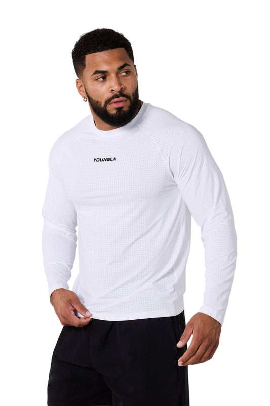8013 -  Aeromesh Longsleeves White