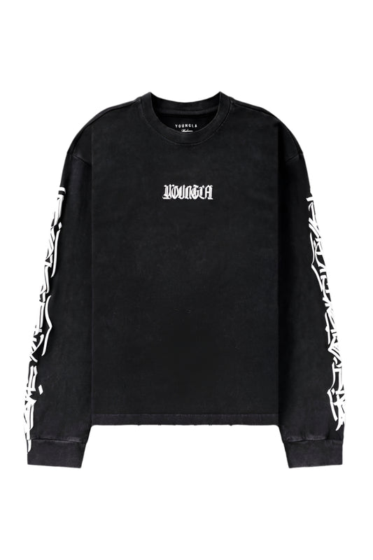 YOUNG LA 8021 - Aura Long Sleeves Black Wash