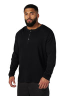 8034 - Henley Thermal Longsleeves Black - Unmatched Kicks - YOUNG LA
