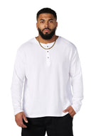 8034 - Henley Thermal Longsleeves White - Unmatched Kicks - YOUNG LA
