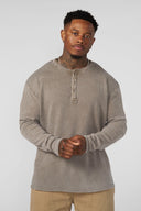 8034 - Henley Thermal Longsleeves Peat Wash