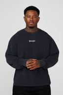 8039 - Peached Longsleeves Black Wash - Unmatched Kicks-YOUNG LA