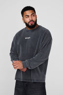 8039 - Peached Longsleeves Grey Wash - Unmatched Kicks-YOUNG LA