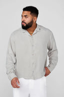 8053 - Flowy Button-ups Grey Wash - Unmatched Kicks-YOUNG LA
