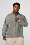 8053 - Flowy Button-ups Olive Wash - Unmatched Kicks-YOUNG LA