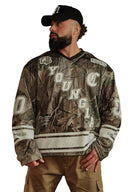 8056 - Southside Hockey Jersey Beige Tree Camo - Unmatched Kicks-YOUNG LA