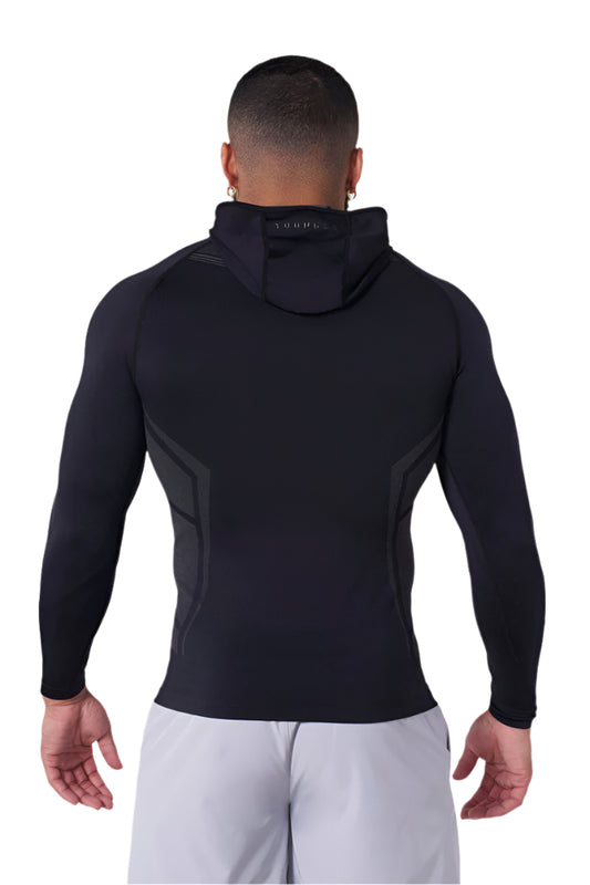 8062 - Warrior Compression Hoodies Black