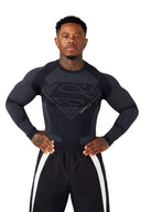 8066 - Superman Compression Longsleeves Black - Unmatched Kicks - YOUNG LA