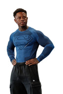 8066 - Superman Compression Longsleeves Blue - Unmatched Kicks - YOUNG LA
