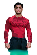 8066 - Superman Compression Longsleeves Red - Unmatched Kicks - YOUNG LA