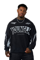 8079 - Moto Longsleeves Black Wash - Unmatched Kicks - YOUNG LA