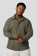 8095 - Cotton Linen Button - Ups Olive - Unmatched Kicks - YOUNG LA