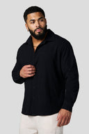 8095 - Cotton Linen Button-Ups Black