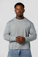 8099 - Aerotech Cropped Longsleeves Heather Grey - Unmatched Kicks-YOUNG LA