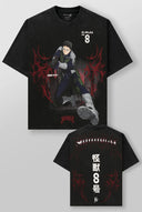 4177 - KAIJU NO. 8 GRAPHIC TEES BLACK/RED