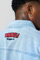 8112 - Looney Tunes Denim Shirt Blue Wash - Unmatched Kicks-YOUNG LA
