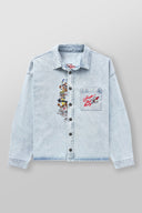 8112 - Looney Tunes Denim Shirt Blue Wash - Unmatched Kicks-YOUNG LA