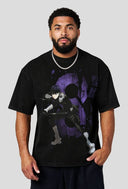4177 - KAIJU NO. 8 GRAPHIC TEES BLACK/PURPLE