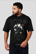 4177 - KAIJU NO. 8 GRAPHIC TEES BLACK/WHITE