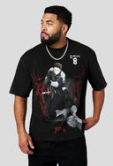 4177 - KAIJU NO. 8 GRAPHIC TEES BLACK/RED