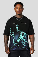 4177 - KAIJU NO. 8 GRAPHIC TEES BLACK/BLUE