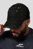 9066 - DISTRESSED DENIM HATS BLUE - Unmatched Kicks-YOUNG LA