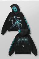 5015 - KAIJU NO. 8 GRAPHIC HOODIES BLACK/BLUE